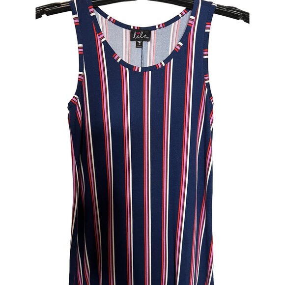 lilt stripe mini dress size 10 USA summer Pin Stripe comfortable mini - Picture 2 of 9